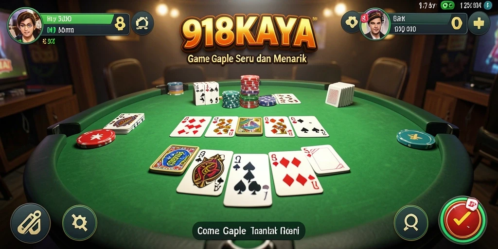 Screenshot gameplay Gaple di 918KAYA dengan tampilan menarik.