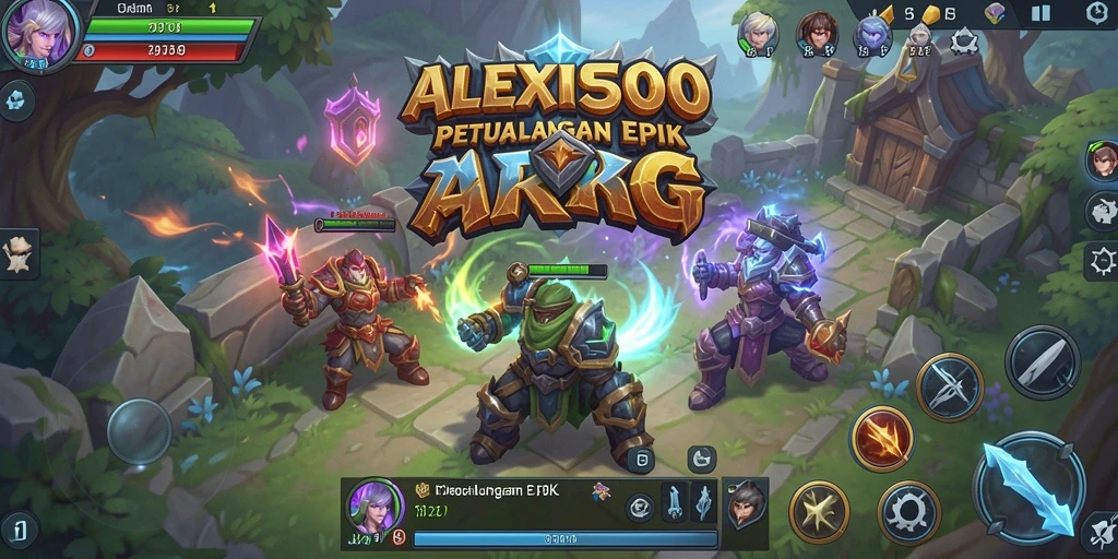 Tampilan gameplay ALEXIS500 dengan pertarungan ARPG yang mendebarkan.