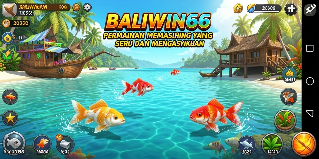 Tampilan menarik dari gameplay memancing BALIWIN66 yang seru.