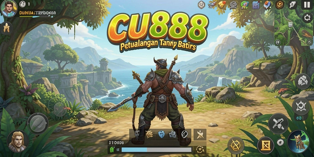Screenshot utama menunjukkan gameplay yang menakjubkan di dunia terbuka.