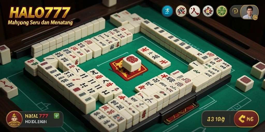 Tampilan gameplay HALO777 dalam permainan Mahjong yang menantang dan seru.