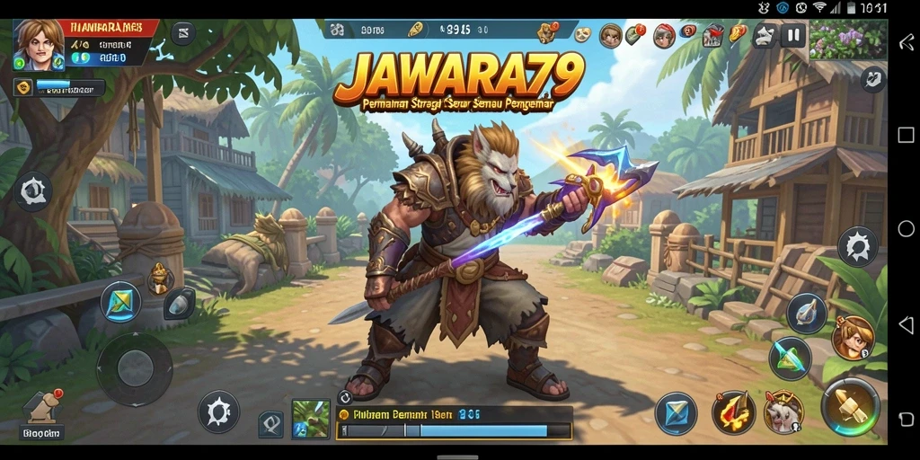 Tampilan gameplay seru dan mendebarkan dari JAWARA79.