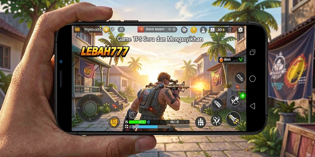 Tampilan gameplay menegangkan dari LEBAH777 dengan aksi TPS terbaik.