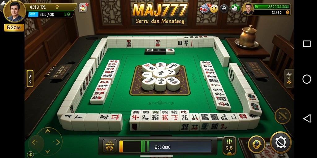 Screenshot permainan Mahjong yang menampilkan level menantang di MAJ777.