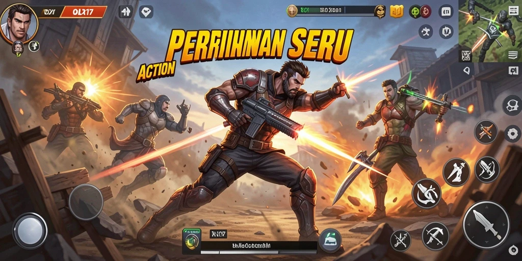 Tangkapan layar OLX17 menunjukkan aksi penuh ketegangan dalam gameplay Action.