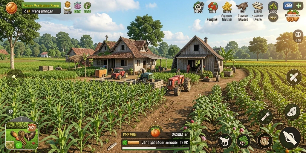 Tampilan menarik dari gameplay PP88 yang menyuguhkan dunia pertanian.