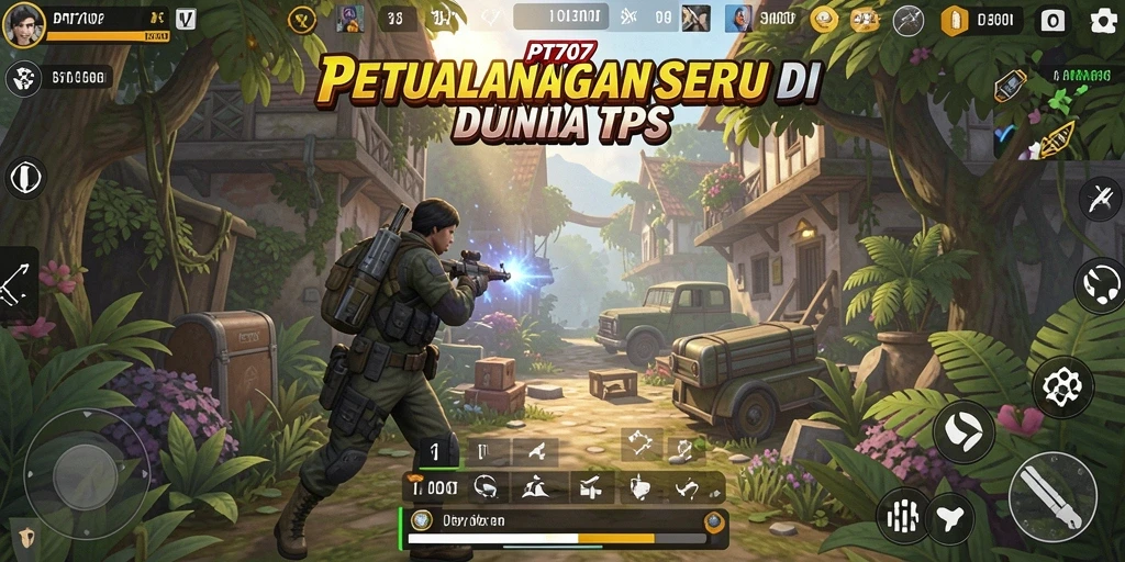 Screenshot gameplay PT707 menampilkan aksi seru di dunia TPS.