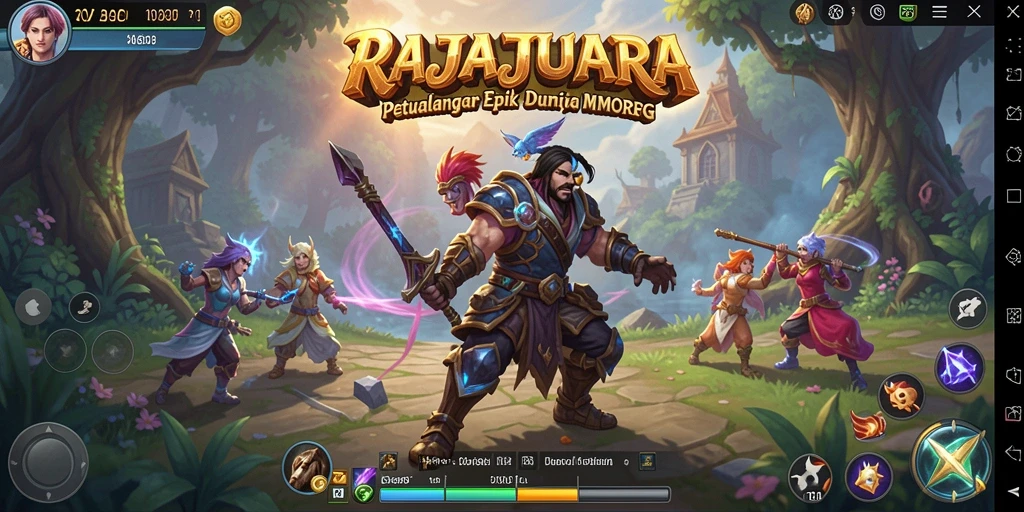 Gameplay RAJAJUARA menampilkan pertempuran seru di dunia MMORPG.