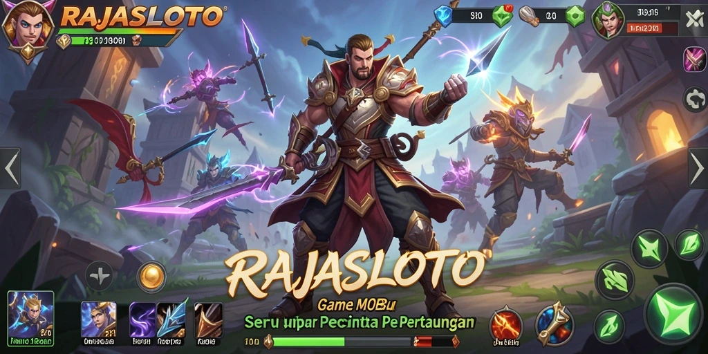 Tampilan gameplay seru di RAJASLOTO dengan pertarungan yang intens.