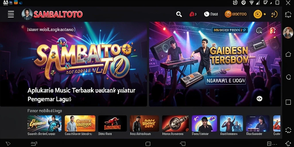Tampilan menarik dari gameplay <strong>SAMBALTOTO</strong> saat pengguna menikmati musik.