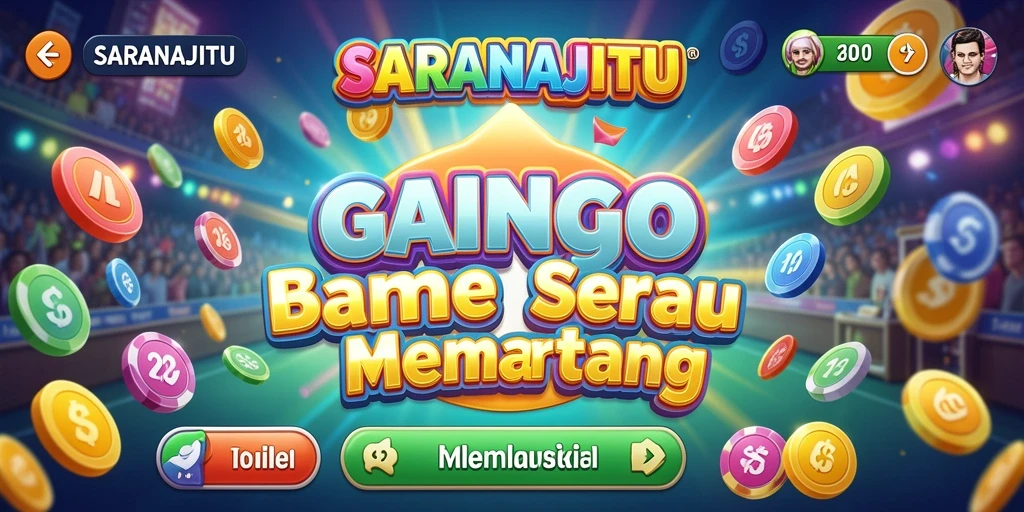 Screenshot gameplay SARANAJITU menunjukkan suasana Bingo yang mengasyikkan.